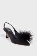 Black Bianka Feather Heels For Cheap