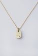 14k Gold Diamond Dog Tag Charm For Sale