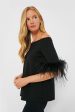 Black Feather Miranda Off The Shoulder Blouse Fashion