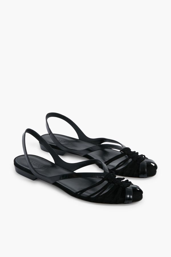 Black Cage Sandals on Sale