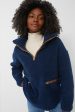 Navy Rhodes Shearling Quarter Zip Online