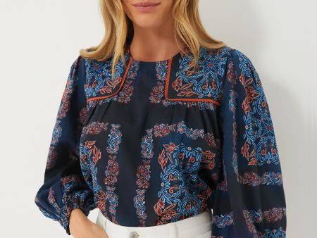 Bleu Fable Shea Peasant Blouse Online Hot Sale