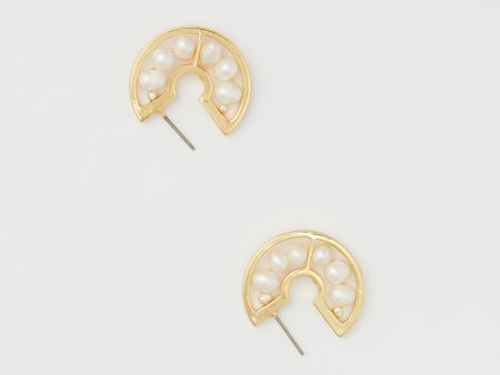 White Gold Betty Hoops on Sale