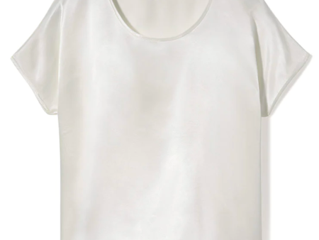 SIDEWALK SALE ITEM - Roxxy Satin Tee - Pearl Sale