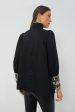 Black Embellished Faven Blouse Hot on Sale