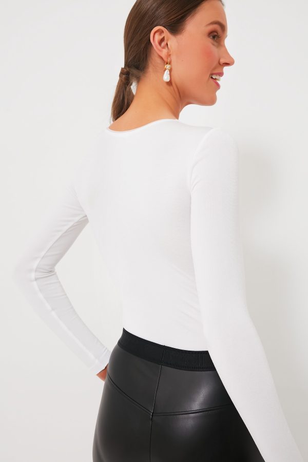 White Berlin Bodysuit For Cheap