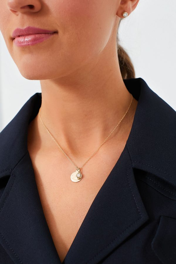 14k Circle Pendant Charm Online now