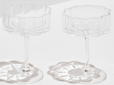 Clear Wave Coupes (Set of 2) For Sale