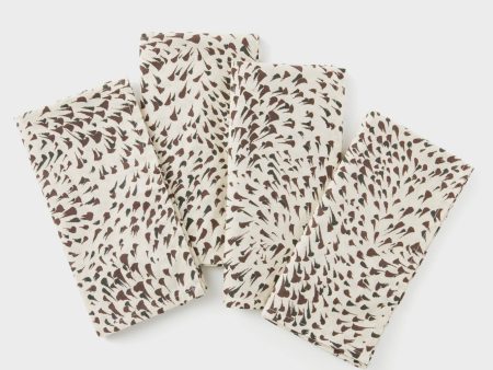 Cocoa Dot Printed Napkins Set of 4 Discount