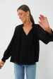 Black Allison Tie Blouse Fashion