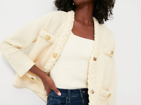 Pearl White Clodagh Tweed Jacket on Sale