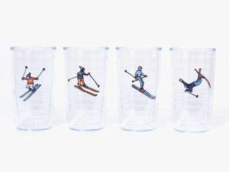 Skiers Tumblers Set of 4 Online Sale