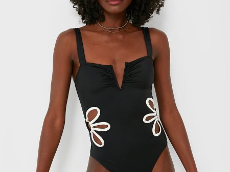 Black and Ivory Flora One Piece Online