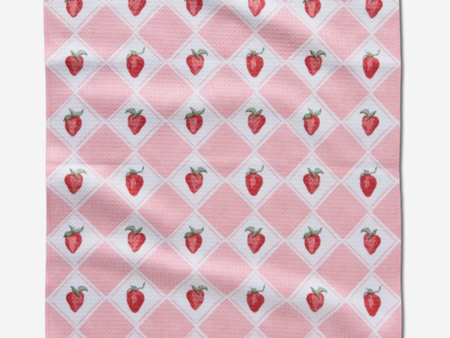 Geometry Kitchen Tea Towel - Vera Strawberries on Sale