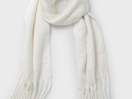 Winter White Chic Solid Scarf Online