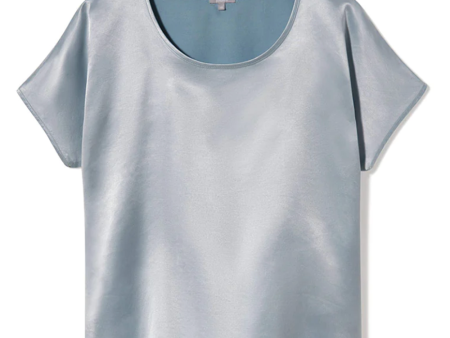 SIDEWALK SALE ITEM - Roxxy Satin Tee - Morning Blue Fashion