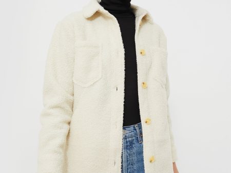 Ivory Sherpa Bailey Shirt Jacket Discount