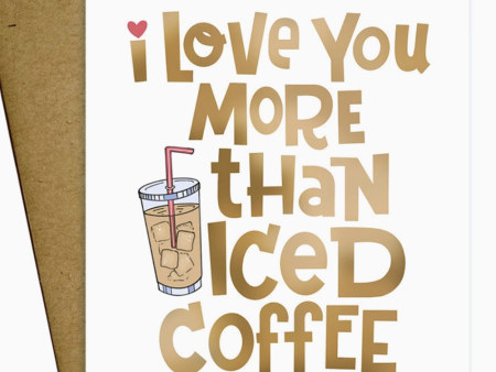 MM Single Valentine s Day Card - Iced Coffee on Sale