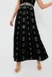 Black Camille Agra Embroidered Skirt Sale