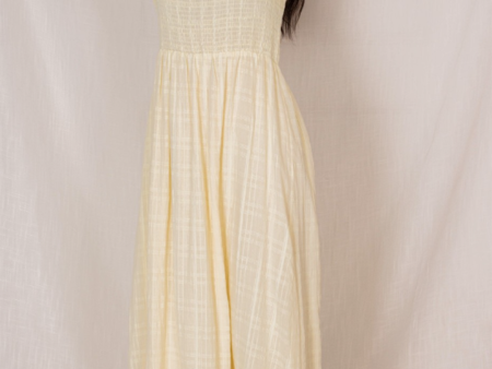 SIDEWALK SALE ITEM - Shirred Maxi Dress - Yellow Iris For Cheap