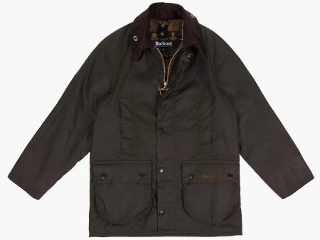 Boys Olive Beaufort Wax Jacket Hot on Sale