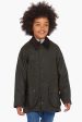 Boys Olive Beaufort Wax Jacket Hot on Sale