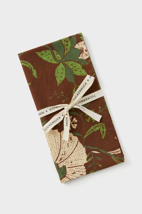 Woodland Floral Printed Napkins Set of 4 Hot on Sale