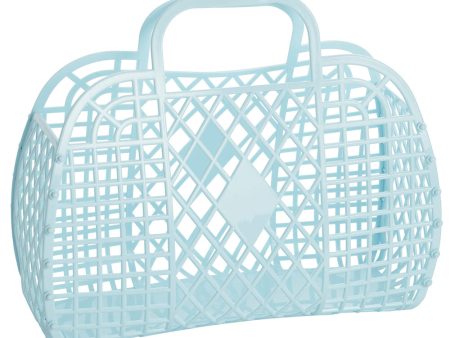 SIDEWALK SALE ITEM - Jellie Retro Basket Bag - Blue Hot on Sale