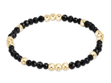 EN Worthy Pattern Bracelet 3mm - Faceted Onyx For Discount