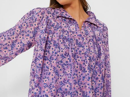 Violet Wildflower Organic Emmaline Blouse For Discount