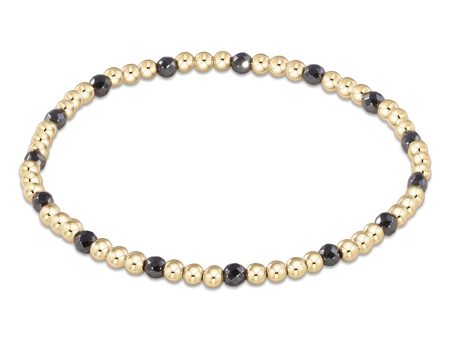 EN Sincerity Gold Pattern Bracelet - Faceted Onyx on Sale