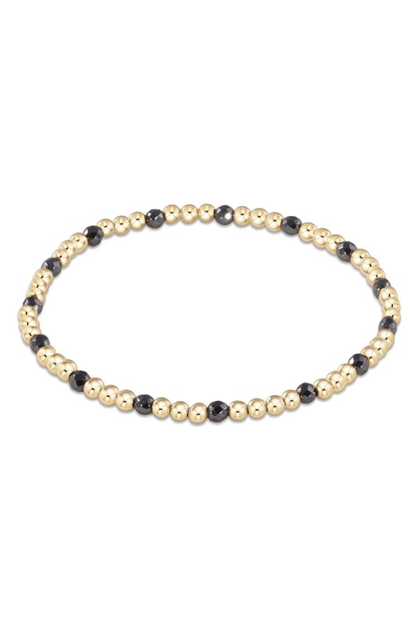 EN Sincerity Gold Pattern Bracelet - Faceted Onyx on Sale