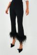 Black Feather Compression Knit Ashford Pants For Cheap