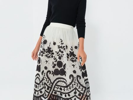 Multi Joelle Applique A-Line Skirt Sale