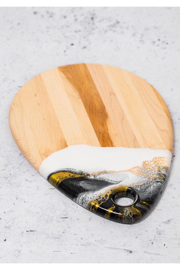 SIDEWALK SALE ITEM - Lynnie Cheeseboard - Black & White Teardrop Sale