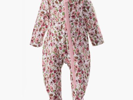 Woodland Leaf Zip Up Babygro on Sale