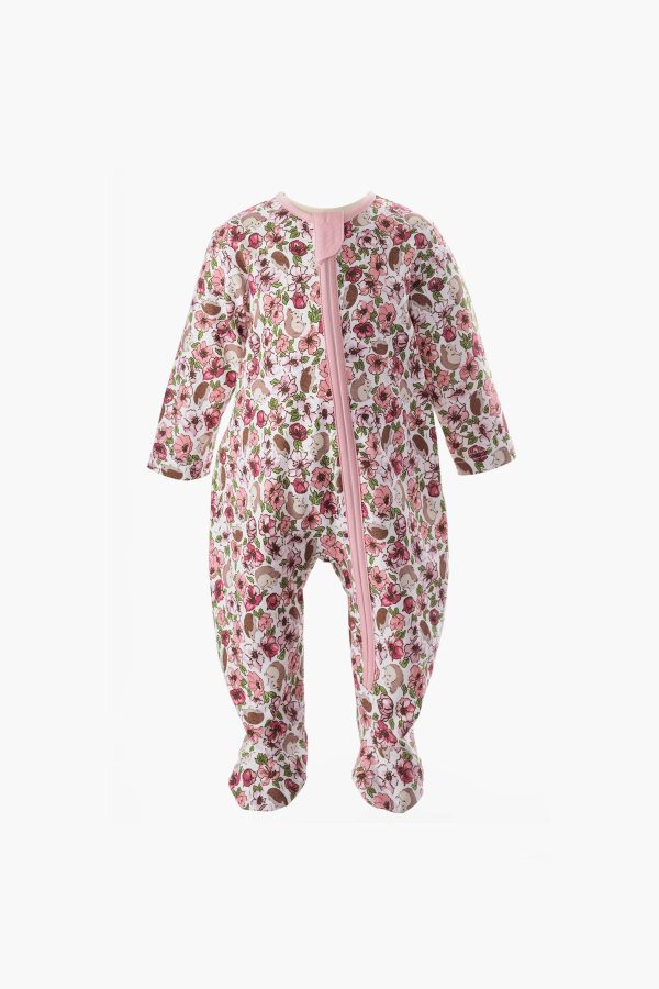 Woodland Leaf Zip Up Babygro on Sale