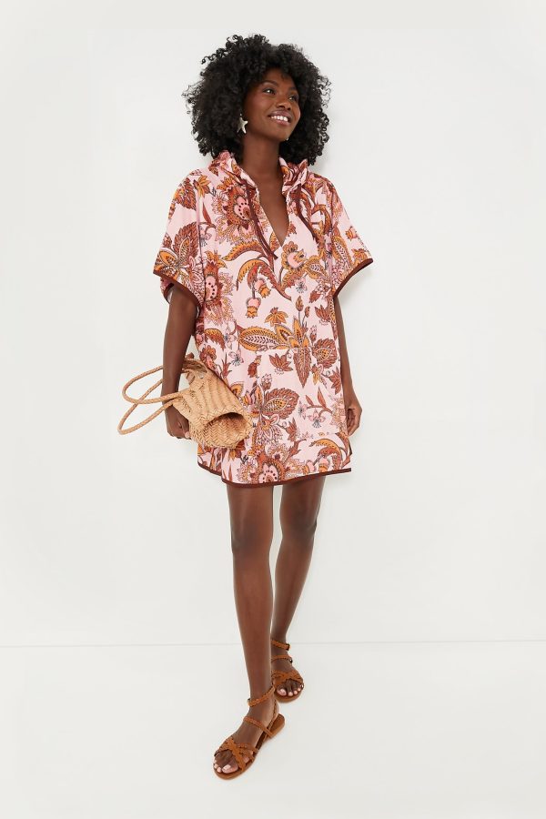 Sunset Chintz Terrycloth Coverup For Sale