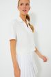 White Cropped Caroline Polo Online Sale