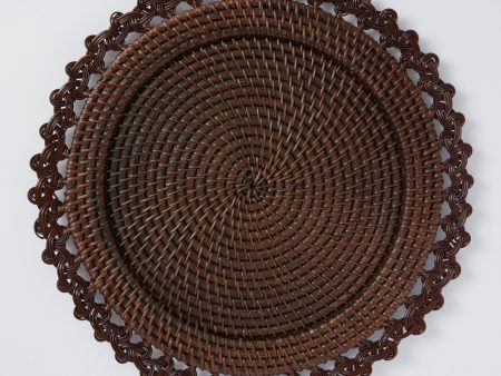 Dark Brown Rattan Intertwined Placemat (Set of 4) Online Sale