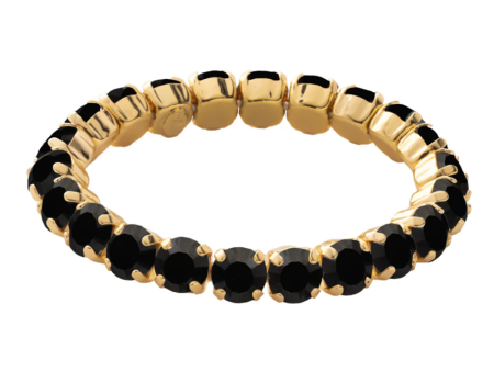 SIDEWALK SALE ITEM - Sienna Stretch Bracelet - Bright Gold Jet Black Online Hot Sale