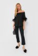 Black Feather Miranda Off The Shoulder Blouse Fashion