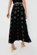 Black Camille Agra Embroidered Skirt Sale