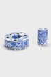 Blue and White 3 Piece Hand-Painted Floral Arranger For Cheap