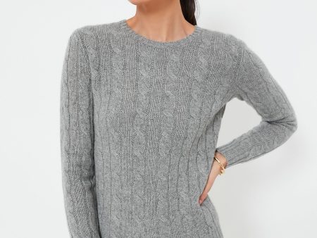 Battalion Grey Heather Julianna Classic Cashmere Pullover Hot on Sale