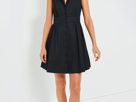 Black Sleeveless Noelle Shirt Dress Online Hot Sale