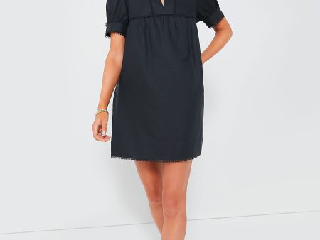 Black Linen Bridget Dress Online Sale