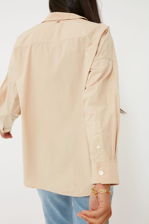 Almond Milk Paper Poplin Standard Shirt Discount