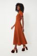 Amber Brown Catrina Double Crepe Dress Cheap