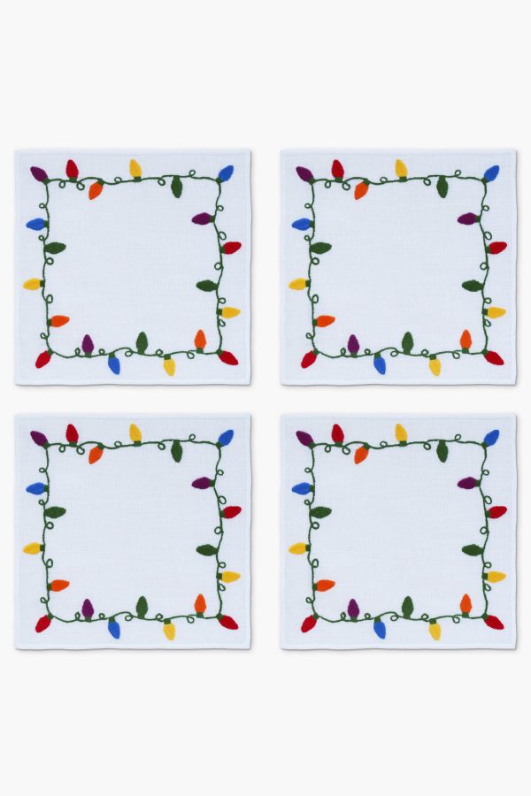 Christmas Lights Cocktail Napkins Discount